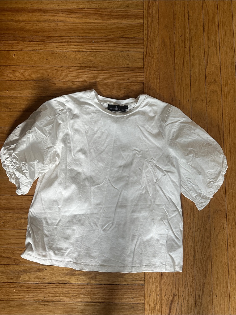 Pomander Place White Puff Sleeve Tee